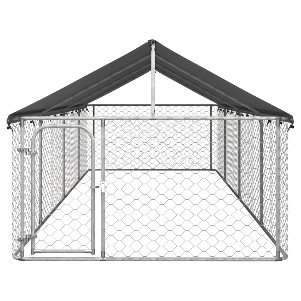 NNEVL Outdoor Dog Kennel with Roof 600x200x150 cm