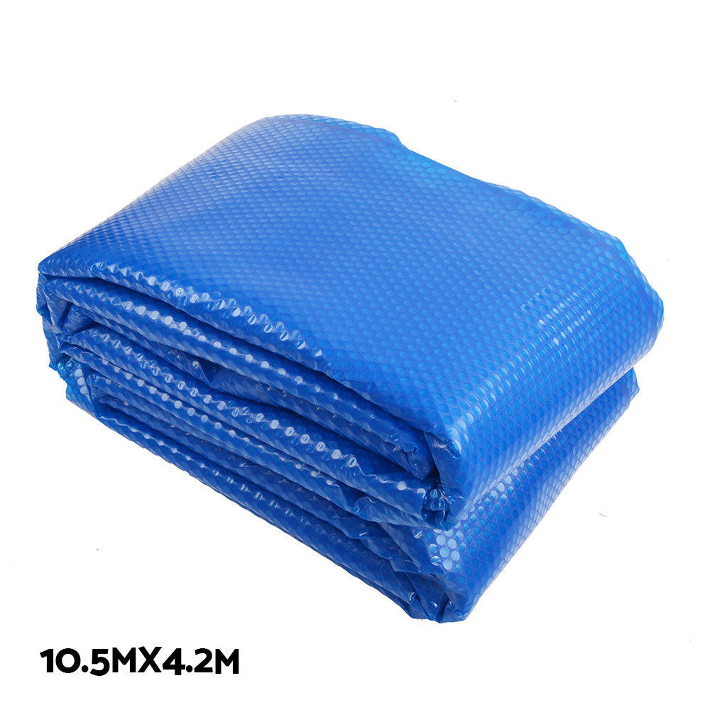 NNEDSZ  10.5x4.2m Solar Swimming Pool Cover Roller Blanket Bubble Heater-3