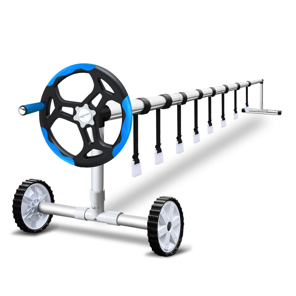 NNEDSZ Swimming Pool Cover Roller Reel Adjustable Solar Thermal Blanket Blue-0