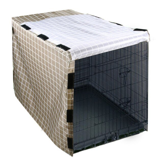 Dog Kennel House Cover Waterproof Dust-proof Durable Oxford Dog Cage Cover Foldable Washable Outdoor Pet Kennel Cover