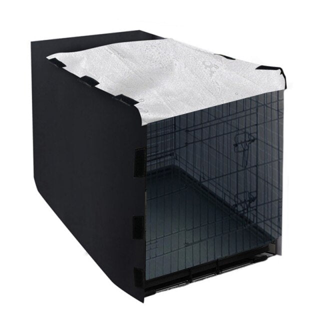 Dog Kennel House Cover Waterproof Dust-proof Durable Oxford Dog Cage Cover Foldable Washable Outdoor Pet Kennel Cover