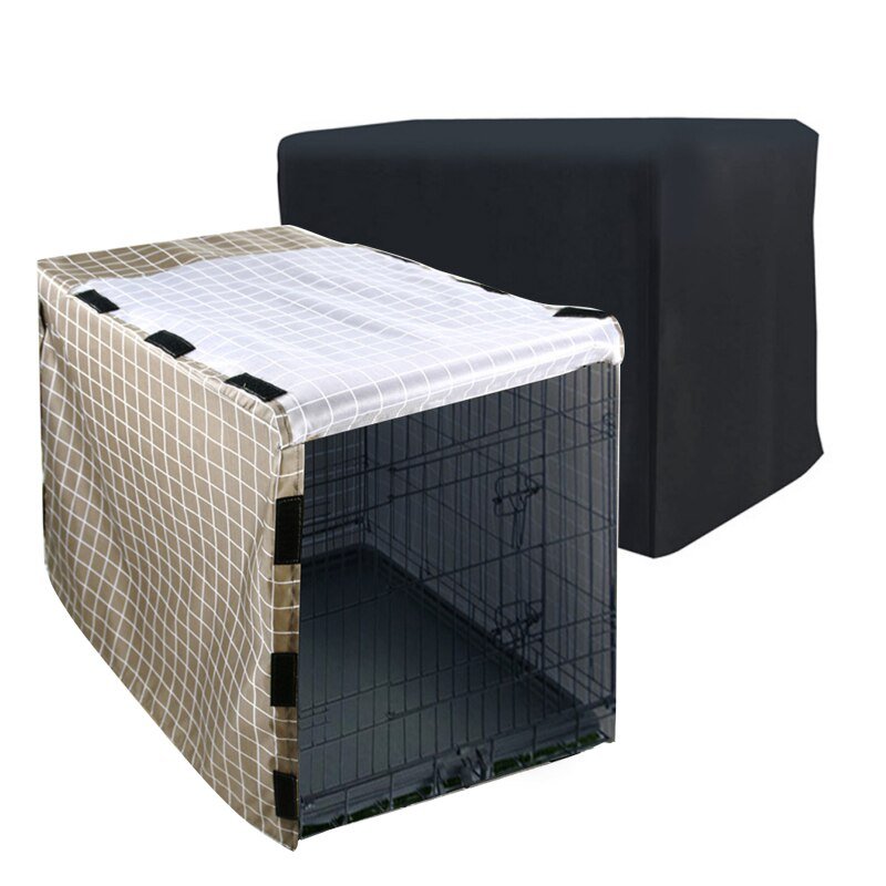 Dog Kennel House Cover Waterproof Dust-proof Durable Oxford Dog Cage Cover Foldable Washable Outdoor Pet Kennel Cover